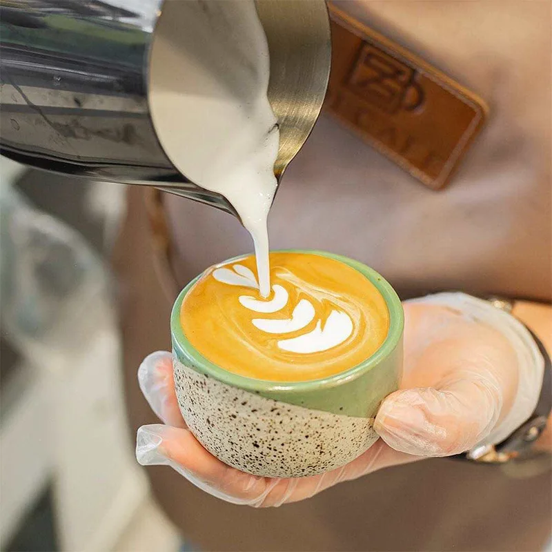 

140ml 180ml Green Small Japanese Espresso Latte Coffee Cup, As pictures