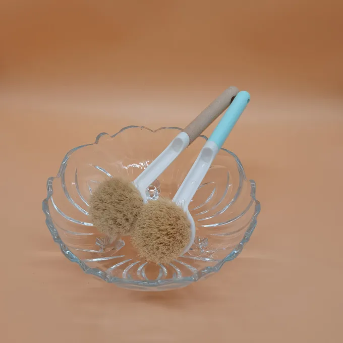 

Kitchen Biodegradable compost Sisal fiber Solid wood long handle cleaning brush
