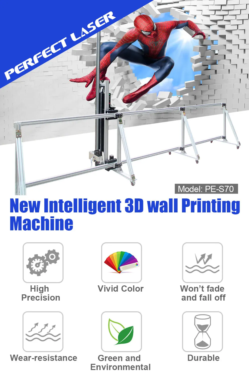 High Resolution 4 Color Ink Large Prints 3d Printer Automatic Wall Painting Machine Buy Wall Printer 3d Wall Printer Machine Wall Painting Machine Product On Alibaba Com