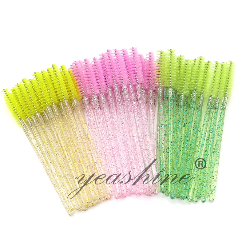 

Eyelash Brush Disposable Glitter Pink Eye Shadow Key Chain Spoolie Lash Lashwands Mascara Wand Applicator, 88 types