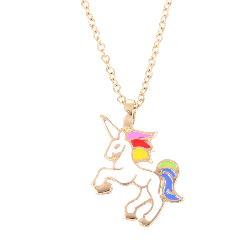 

New Creative Design Pendant Unicorn Necklace For Women Girl To Kids Gift Jewelry Factory Wholesale