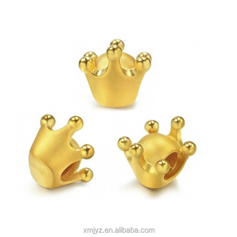 

Brass Gold Plated Crown Accessories Sheepskin Rope Transfer Beads Foot Shaped Pendant Diy Bracelet Beaded Accessories
