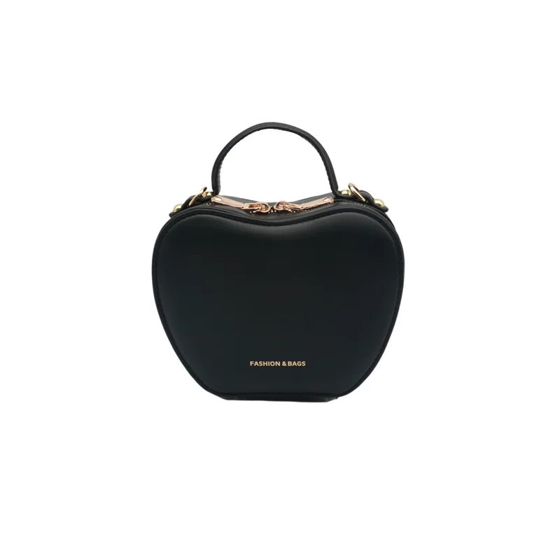 

Pure color PU leather crossbody bags women purses and handbags ladies love heart bucket hand bags