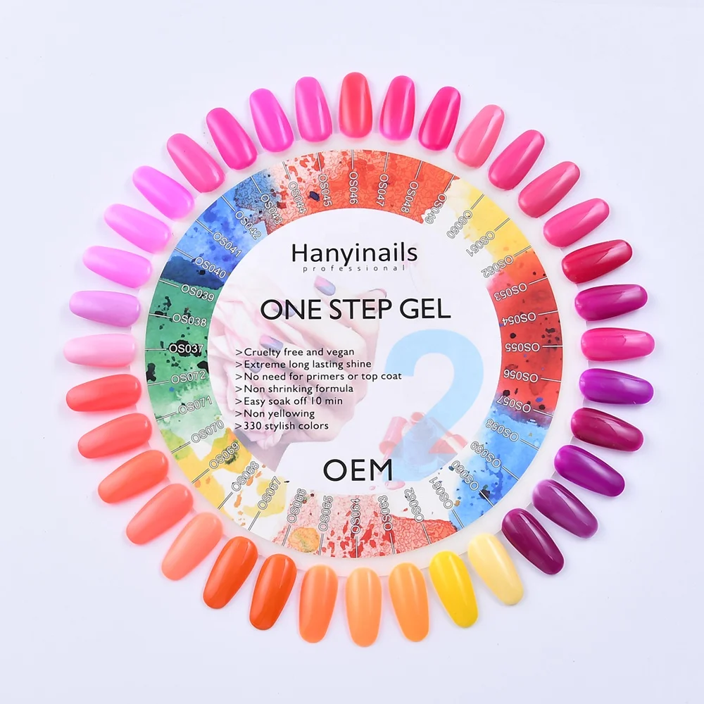 

Factory wholesale UV LED 3 in 1 nail gel one step color gel polish 1kg, 330 colors