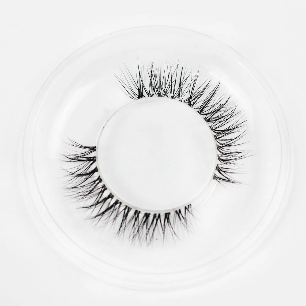 

NL-15 7mm short style natural mink eyelashes wholesale High Quality natural invisible band 3d mink eyelashes, Natural black