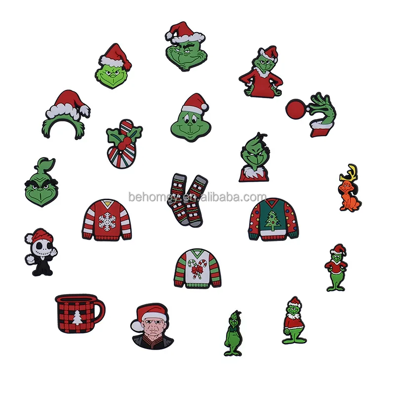 

New products for 2023 PVC Christmas straw toppers for tumbers wholesale color straw topper charms