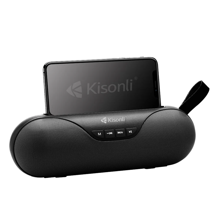 

Kisonli smart gadgets music player phone holder speaker, Black