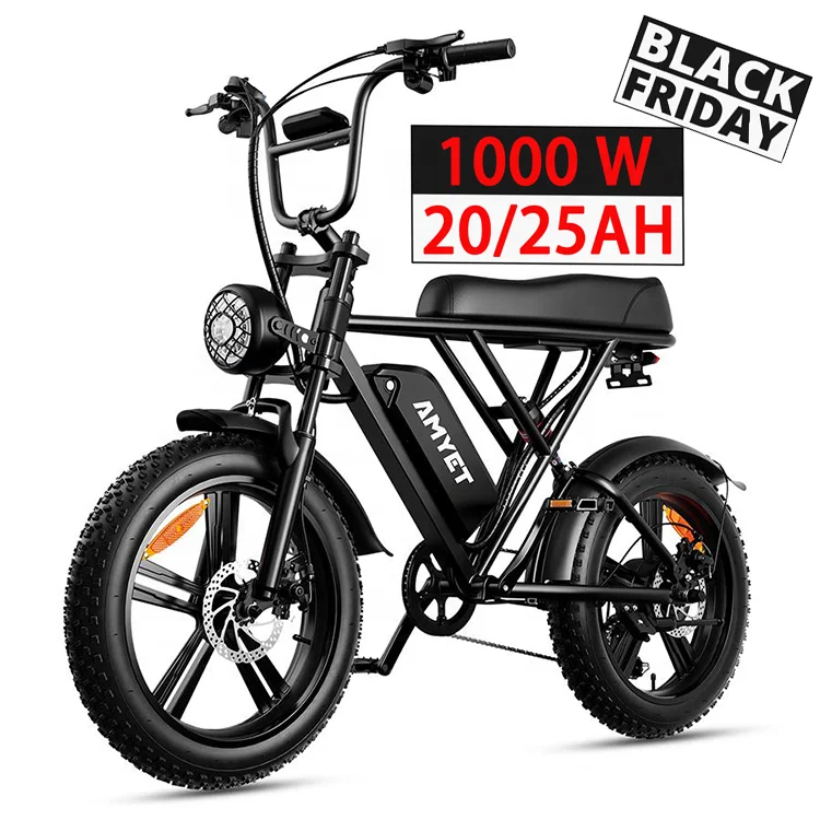 

Electric Mountain Bike 250W Bike 1000W Big Power Electric Bicycle In US EU Fat Tire V8 Bicycle Retro Classic Electric Bike