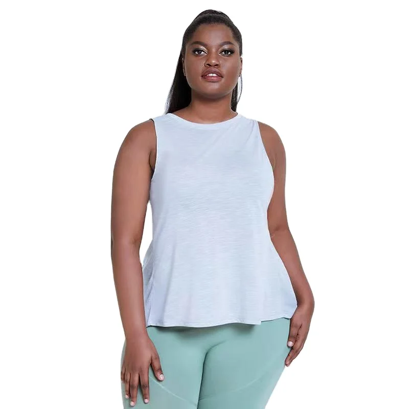 

2021 hot sale plus size women's sports Yoga t-shirt spring and summer Amazon Fitness Yoga sportswear