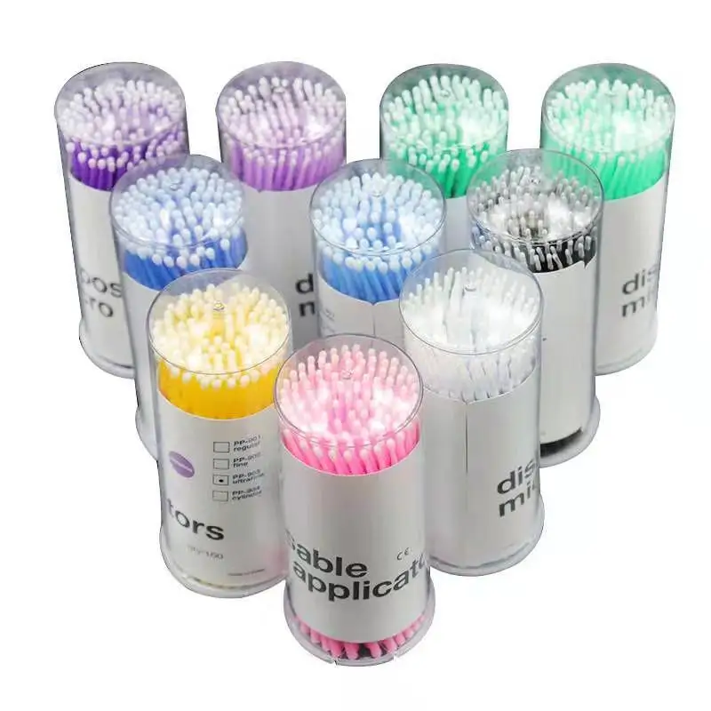 

Colorful Disposable Micro Brush Eyelashes Extension Individual Lash Removing Swab Micro Brush For Eyelash Extension Tools, Green,purple,pink,blue