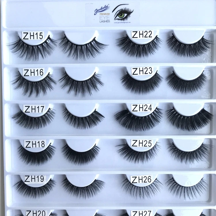 

Russian Double 3D Silk Faux Mink Fake Premium Synthetic False Eyelashes Natural Volume Eye Lashes