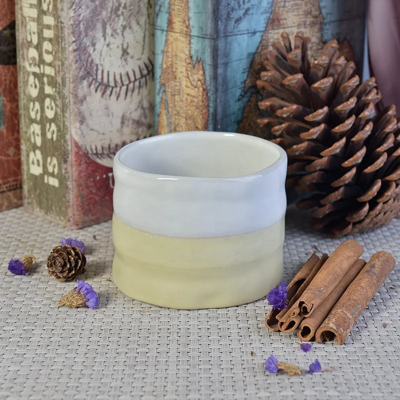 Elegant decal printing custom ceramic tealight candle containers candle holders party decoration use