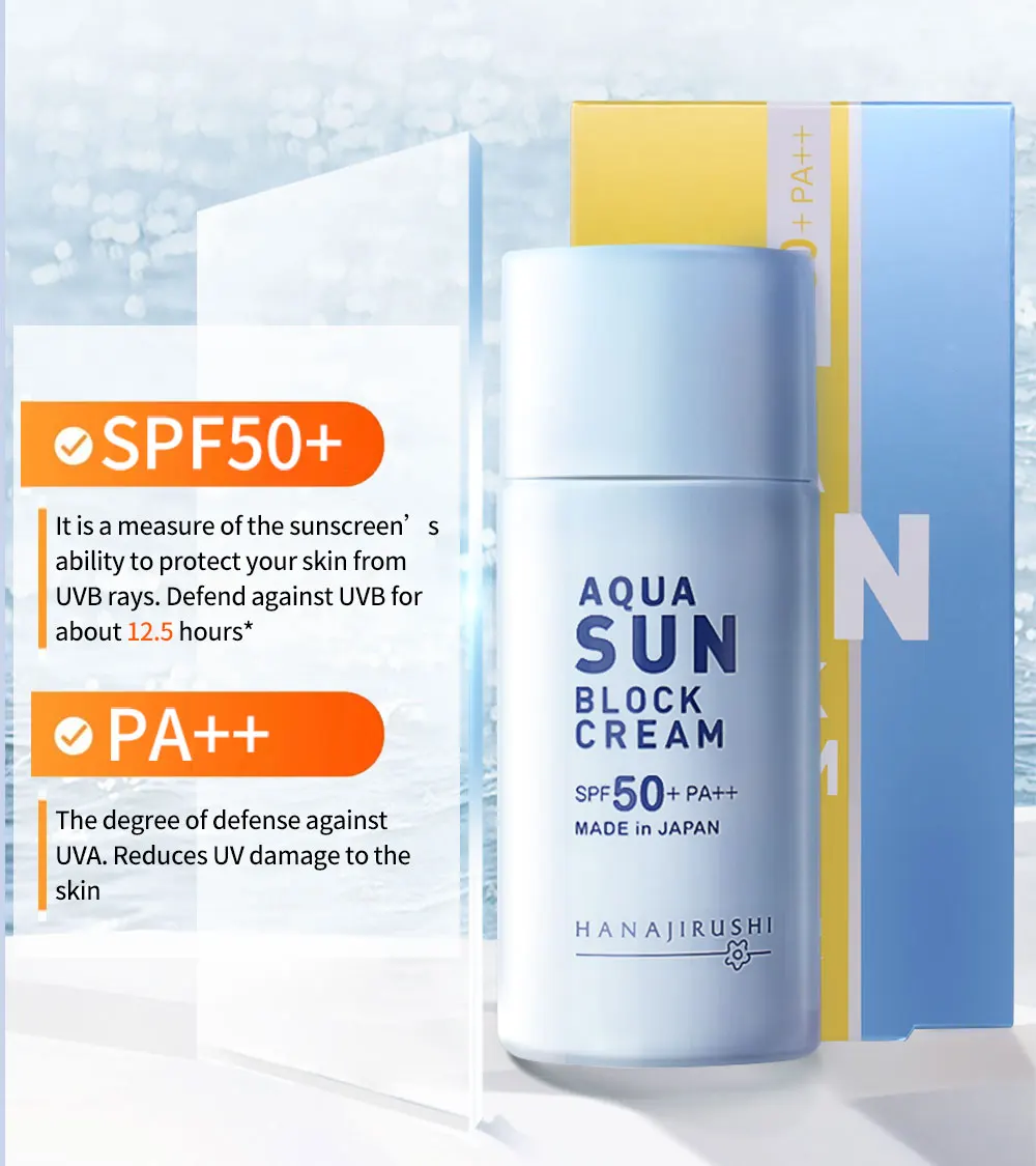 [japan] aqua sunblock cream ultra-light water-resistant