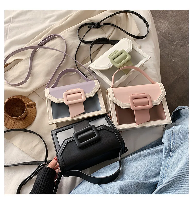 

Korean Fashion Wild Jelly bag Hand Bill of Lading Shoulder Messenger Bag Ladies Transparent Small Square Bag 2020 New