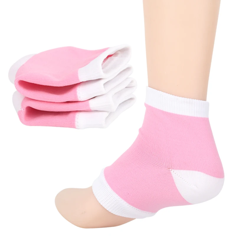 

New Gel Heel anti-cracking and moisturizing Half-cut Socks Soft Decompression sock heel shoes women SPA Heel Protection Socks