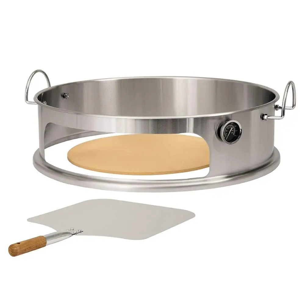 Deluxe Pizza Making Tools 22" Round Pizza Stone Comes With Aluminum