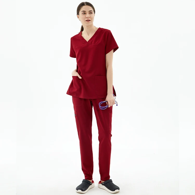 

Oem Reusable Fashionable Spandex Hospital Uniformes Medico Stretchy Anti-bacterial Scrub Nurse Uniforms Medical Scrubs Wholesale, Customized color