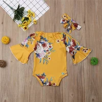 

Customize New Born Baby Girl One Pieces Clothes Vintage Spring Romper Baby Girl Long Sleeve Romper