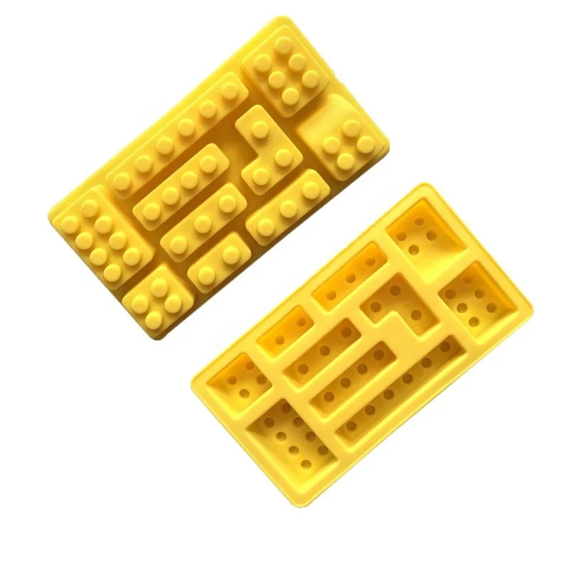 

Building Block Chocolate Mold Candy Mold Baking Tool Silicone Mold Wholesale 10 Holes Food Grade New Design DIY 10 Size Moulds