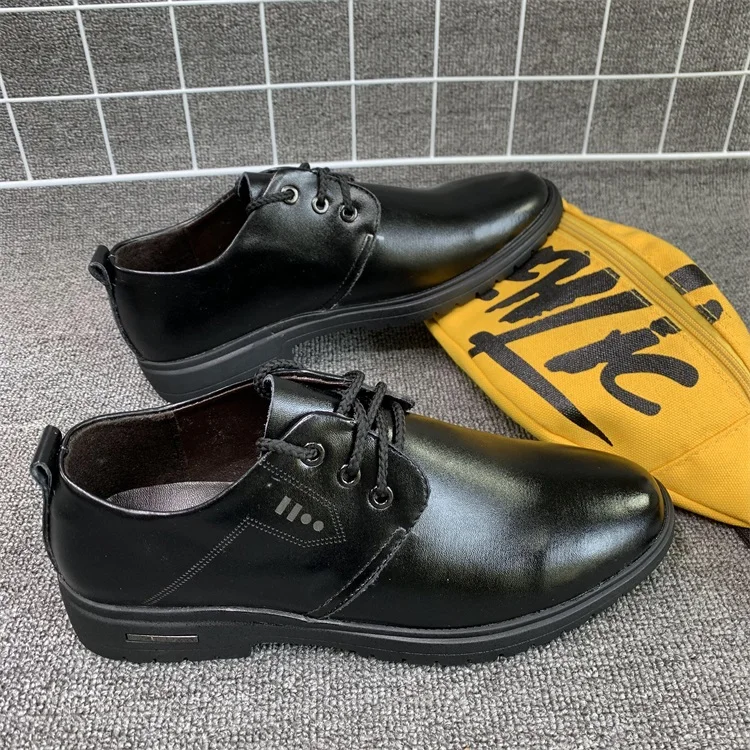 

8661 Leather Shoes Men Business Genuine High Quality Leather Shoes Formal Wearing Gentle Wedding Dress Shoes