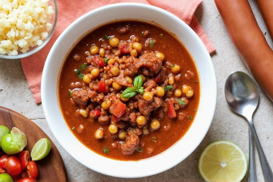 Bowl of hot dog chili