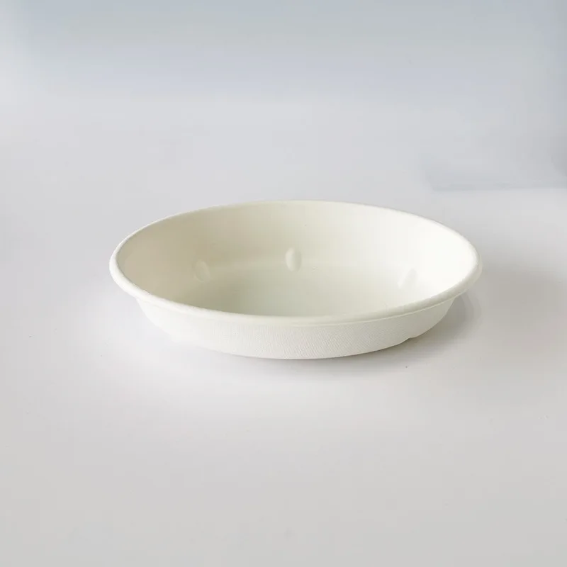 

850ml disposable bagasse compostable biodegradable oval bowl tableware