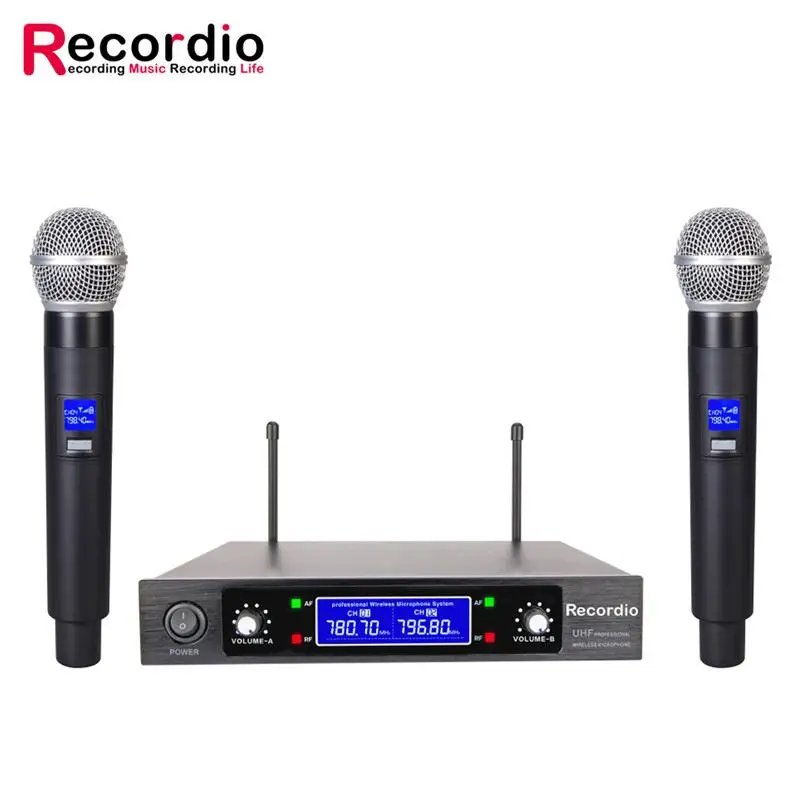 

GAW-V744 Hot Sell Wireless Microphone Speaker System With Low Price, Silver&black