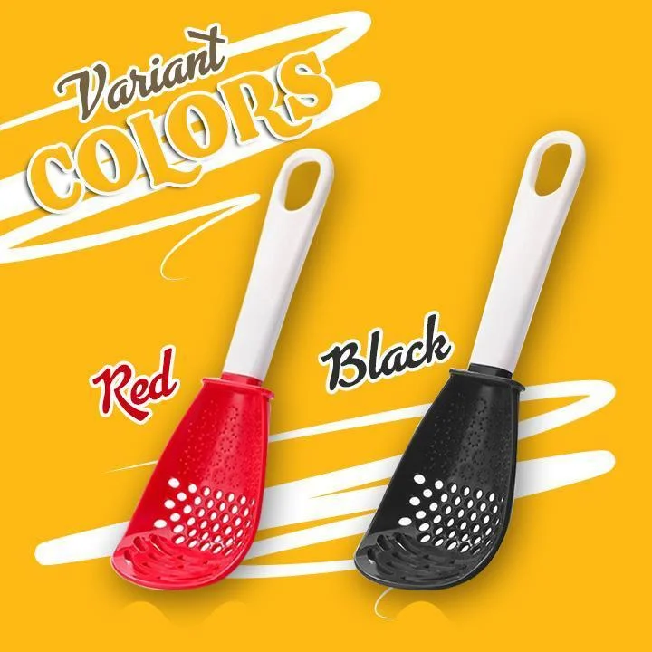 

DROPSHIPPING High hardness Plastic Multifunctional Kitchen Cooking Spoon, Red;black