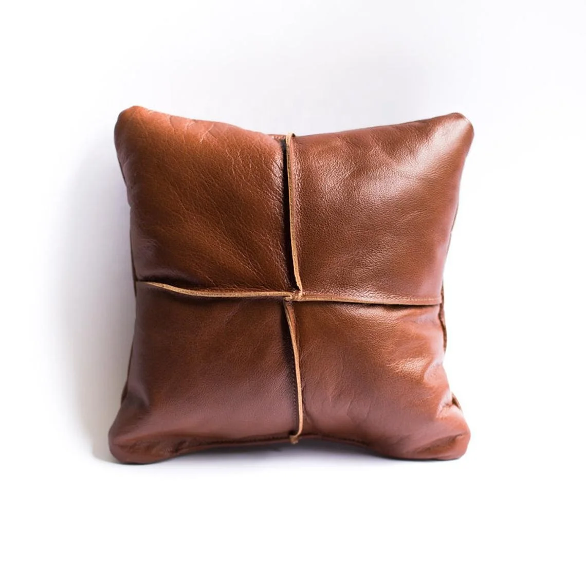 leather lumbar pillow