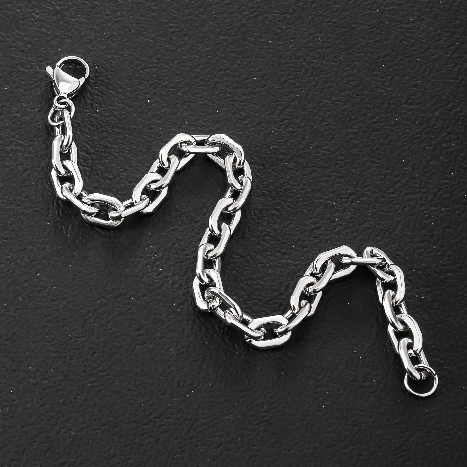 Wholesale Stainless Steel Men Jewelry Pulseira Corrente Hombre Brazaletes Pulsera De Cadena Chunky Chain Bracelet for Men