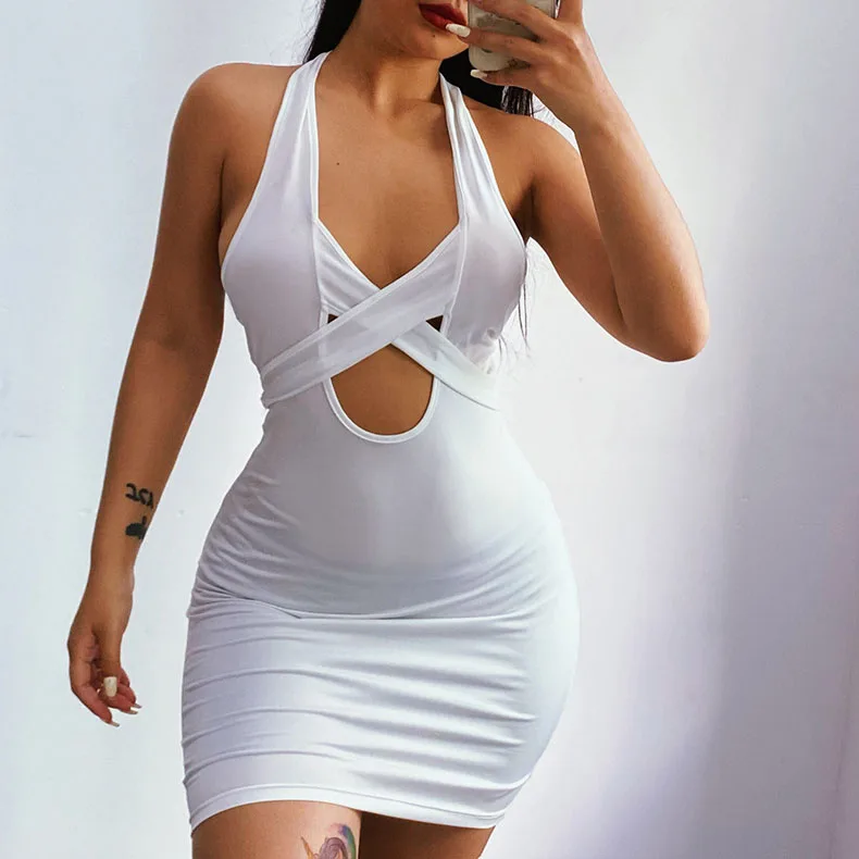 

FS4040D Women summer fashion sexy skirts hollow-out Sheath dress