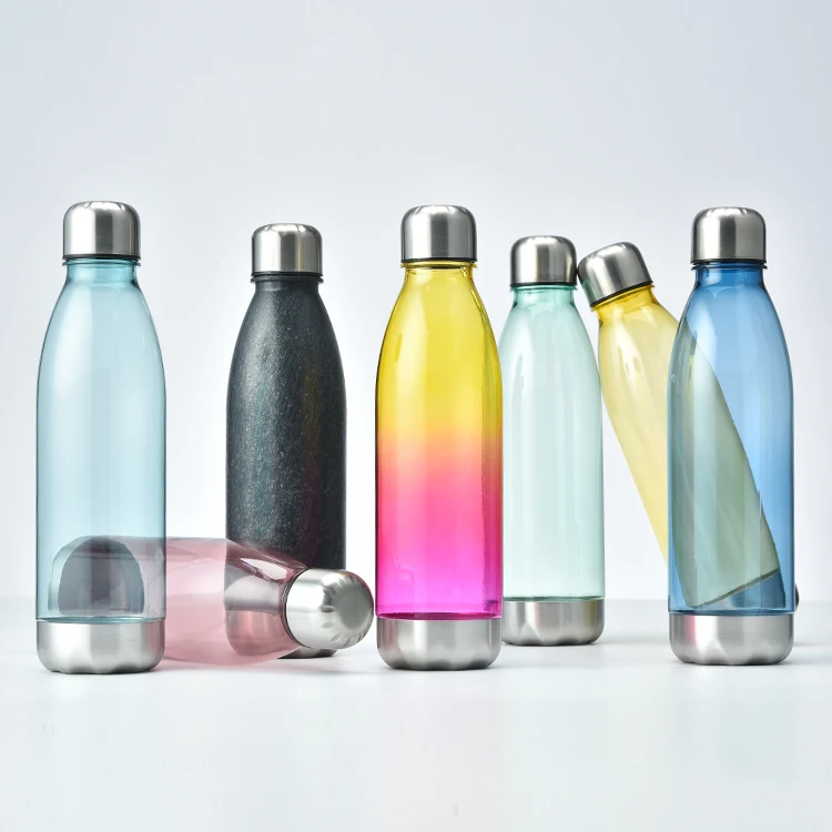 

Sport china eco plastic transparent cola shaped water bottles, Customized