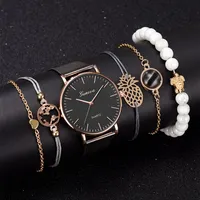 

6pcs Set Women's Watches Simple Fashion Women Wrist Watch Luxury Ladies Watch Women Bracelet Reloj Mujer Clock Relogio Feminino