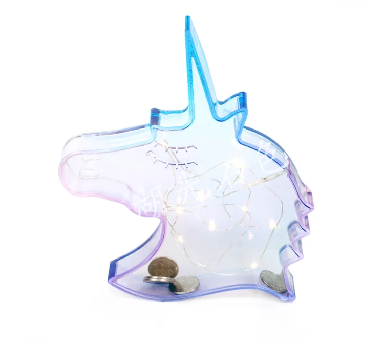 

Y2611 DIY epoxy resin Silicone Unicorn piggy bank mold box moulds, Random