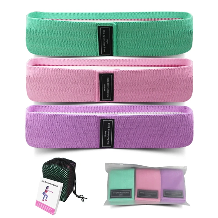 

China Factory Custom Long Fitness Loop Hip Pull Up Gym Yoga Exercise Non Slip Elastic Resistance Band, As picture