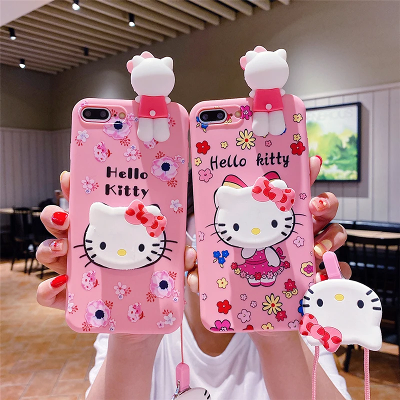 

Kitty Phone Case Shockproof Silicone Back Cover Casing for iPhone 11 12 Pro Max 12 Mini Xs X 7 8