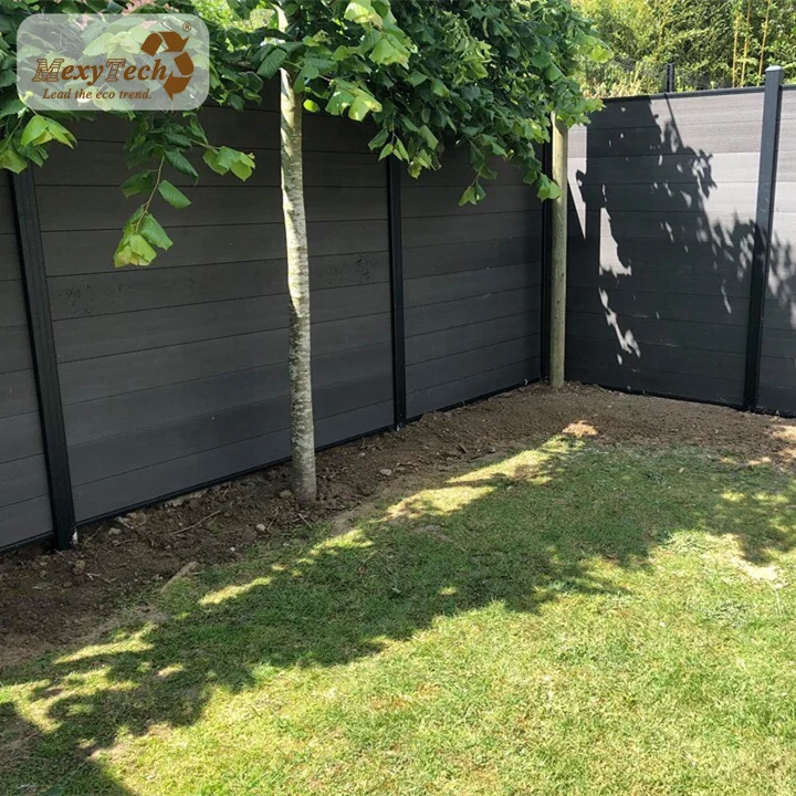 

outdoor cheap wooden plastic composite fence panels for garden, Coffee,teak,dark grey