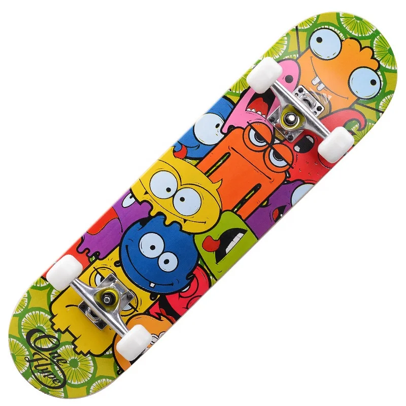 

New Arrival Cartoon Design Cheapest Off Road Supplier Skateboard, Customized color
