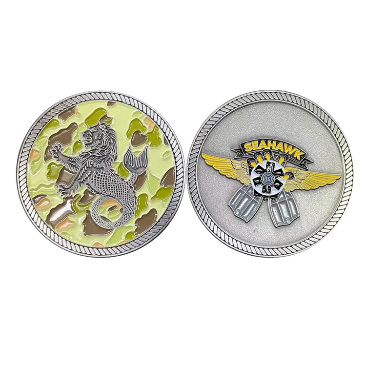 

Promotional gifts die cast 3d soft enamel logo custom bronze challenge magnet coin with magnetic, Custom color