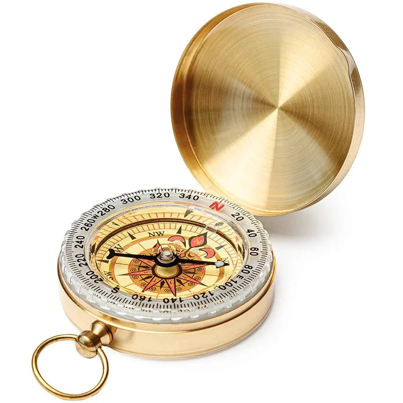 

Wholesale promotional survival gear compass camping hiking portable brass pocket compass