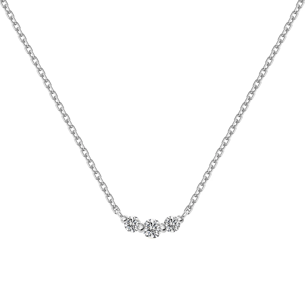 Dylam Trending Fashion Design Women Jewelry Supplier Manufacturer S925 Silver 5A Cubic Zirconia Pendant Jewellery Necklace