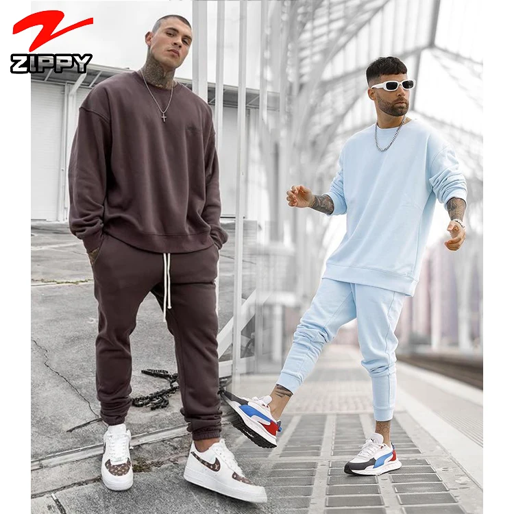 

2022 spring designer custom logo track suits men cotton jogger sets crew neck tracksuit vendors man embroidery sweatsuit, Custom color