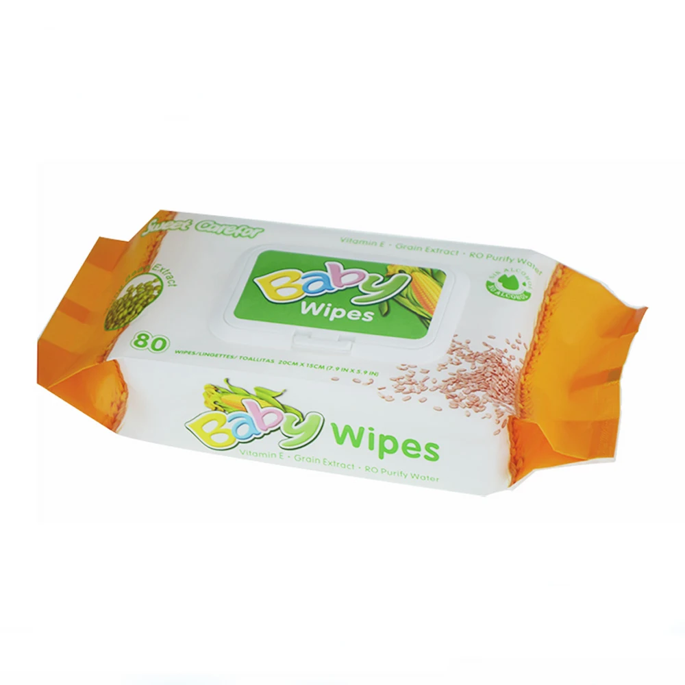 
OEM Antibacterial biodegradable wipes baby wet wipes 