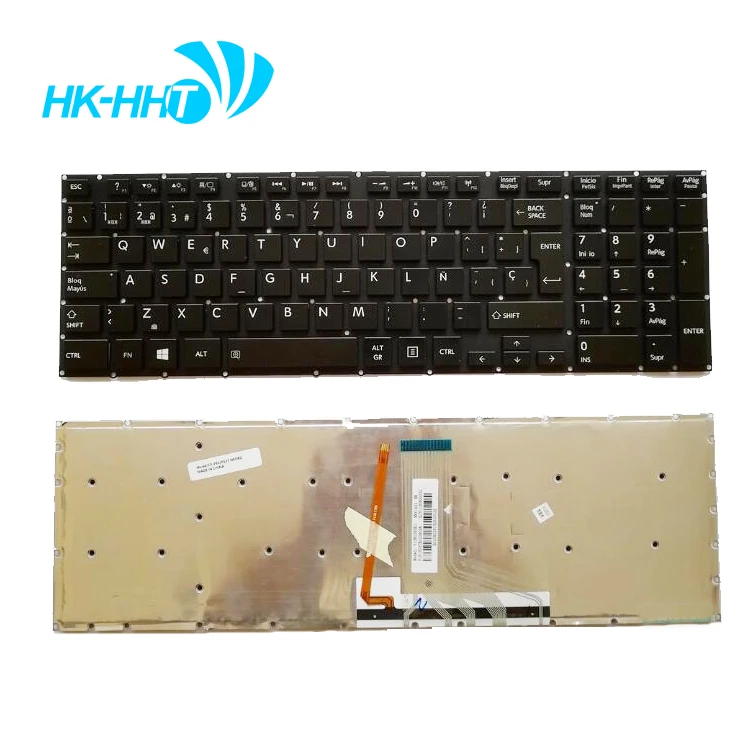 

HK-HHT Laptop Spanish Keyboard for Toshiba Satellite P50-B P50t-A p50t-B Backlit black sp
