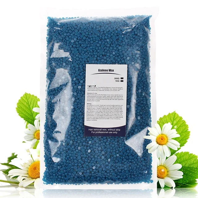 

1kg Hair Removal Painless Back Hair Removal,blue wax Hair Removal 1000 g Chamomile Azulene Hardwax beans, 10colors