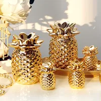 

Christmas Gifts Golden Ceramic Pineapple Decoration For Home Bedroom DecorativeChristmas Gift Home Decoration Ceramic Pineapple