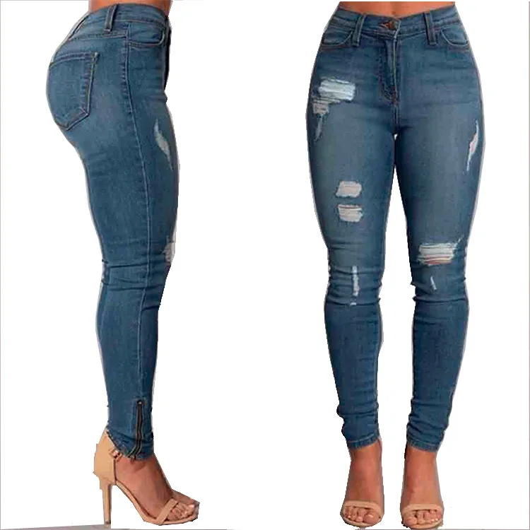 

2021 new arrivals Hot-selling European and American hot models women's jeans slim fit buttocks jeans women trousers