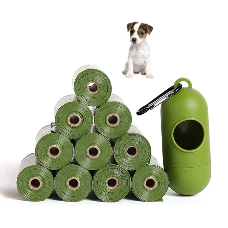 

Biodegradable Custom Printing Color Eco-friendly Poop Bags Disposable Portable Pet Poop Garbage Bags, Green