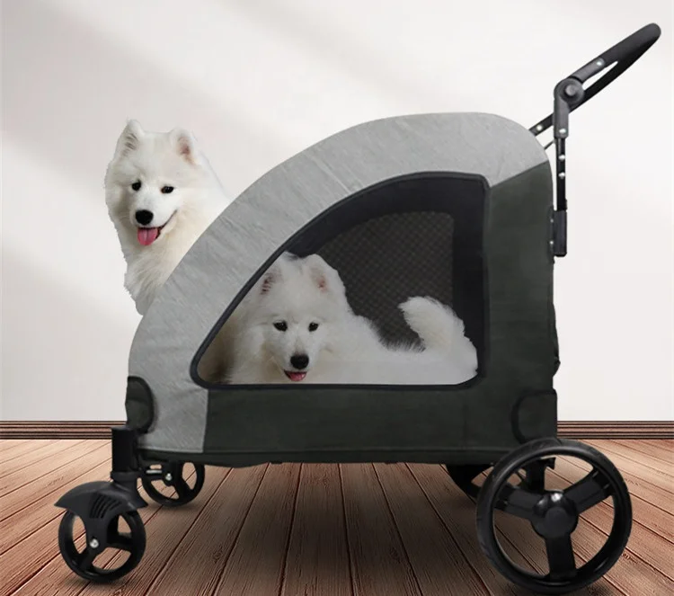 

Wholesale Hot Selling OEM/ODM Luxury Large Dog Pet Carrier Pet Stroller Pet Trailer, As picture