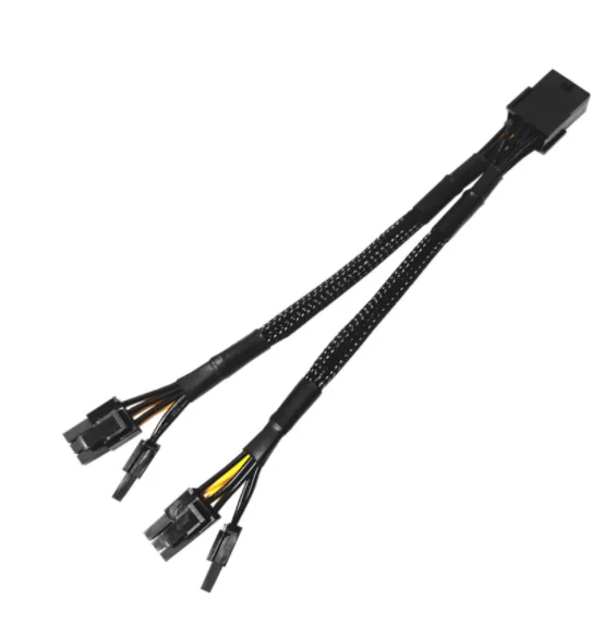 

High Quality 8Pin to Dual 8pin (6+2) Splitter PCI Express Graphics Card Connector PC Power Cable For GPU 22CM, As picture